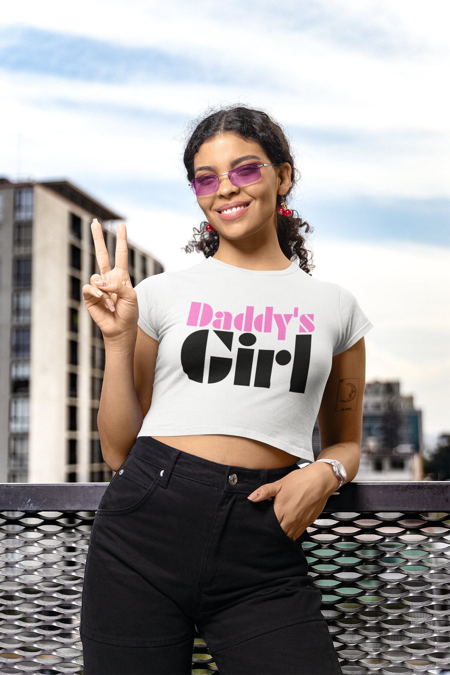 DADDY'S GIRL CROP TEE