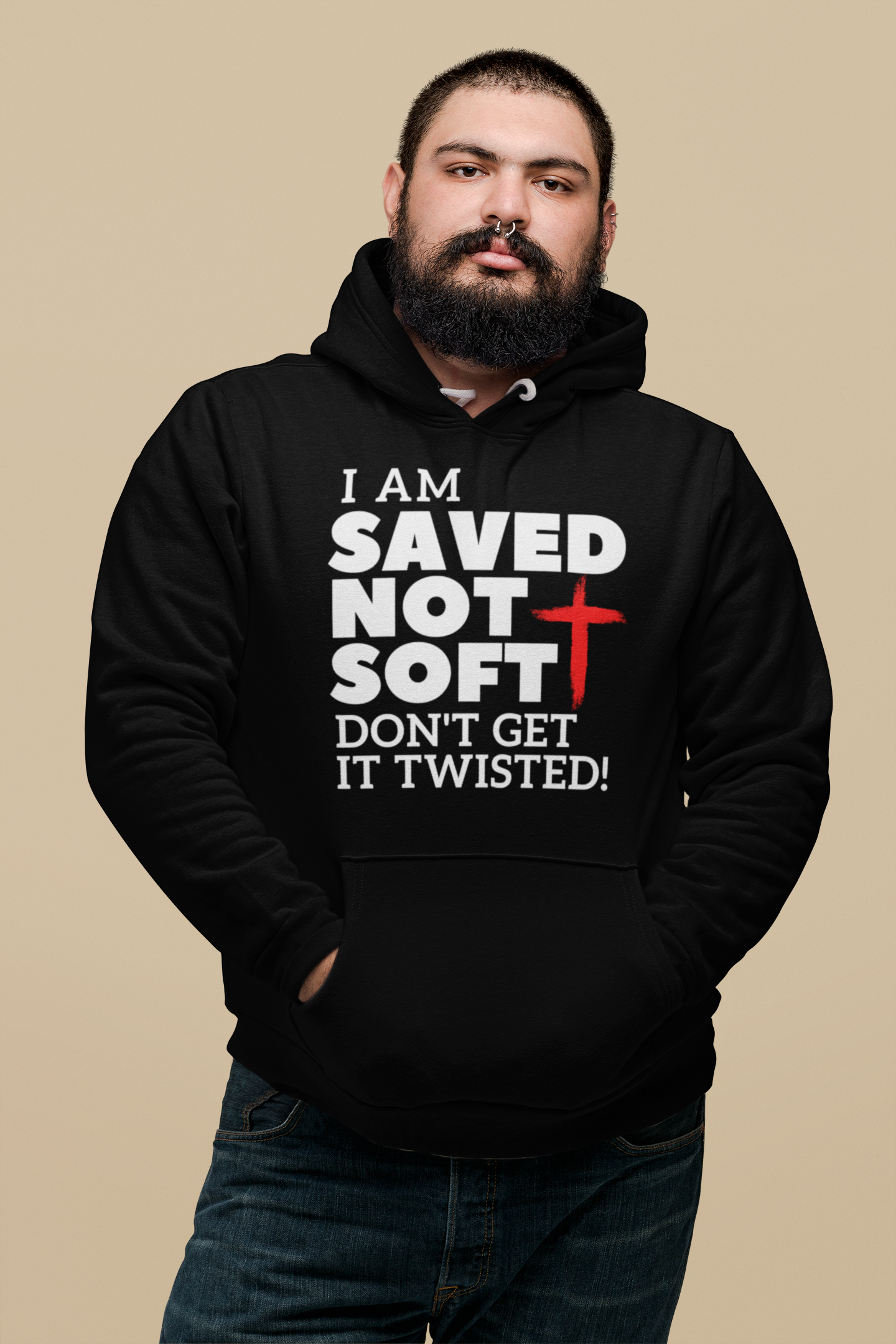 SAVED NOT SOFT ZIP HOODIE