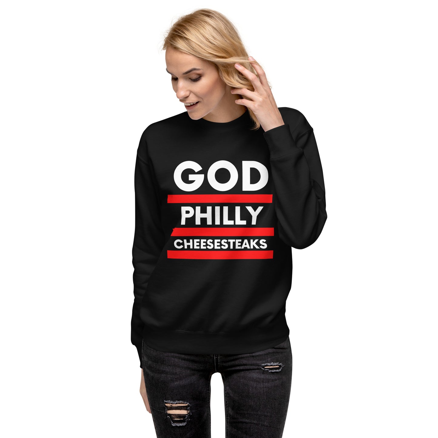GOD PHILLY CHEESE SWEATSHIRT