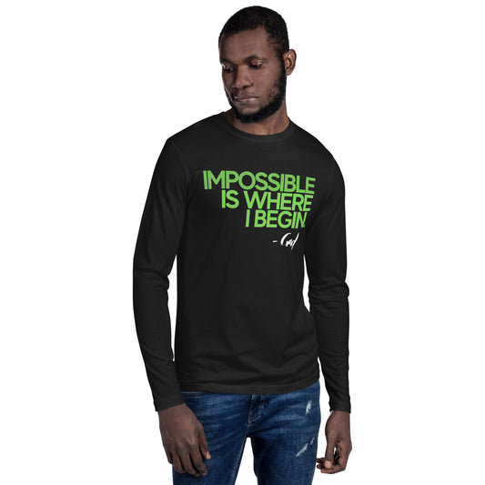 IMPOSSIBLE LONG SLEEVE FITTED CREW